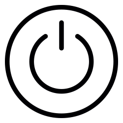 Icona accensione friggitrice ad aria